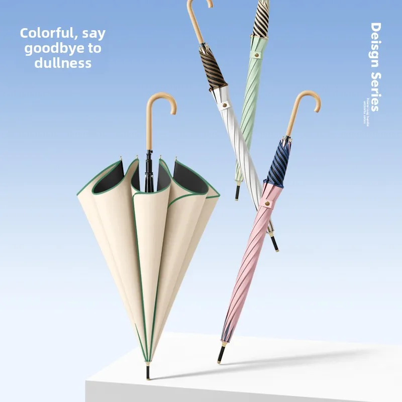 

Высококачественные автоматические дождевые/ветрозащитные, солнцезащитные зонты: длинный/прямой стержень, изогнутая ручка, дизайн лепестков