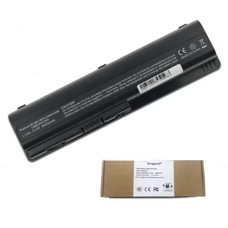 Banggood 4400Mah Laptop Batterij Voor Hp HSTNN-DB72 Cq40 Cq45 Cq50 Cq60 Dv4 Dv5 Voor Compaq Ev06055 HSTNN-CB72