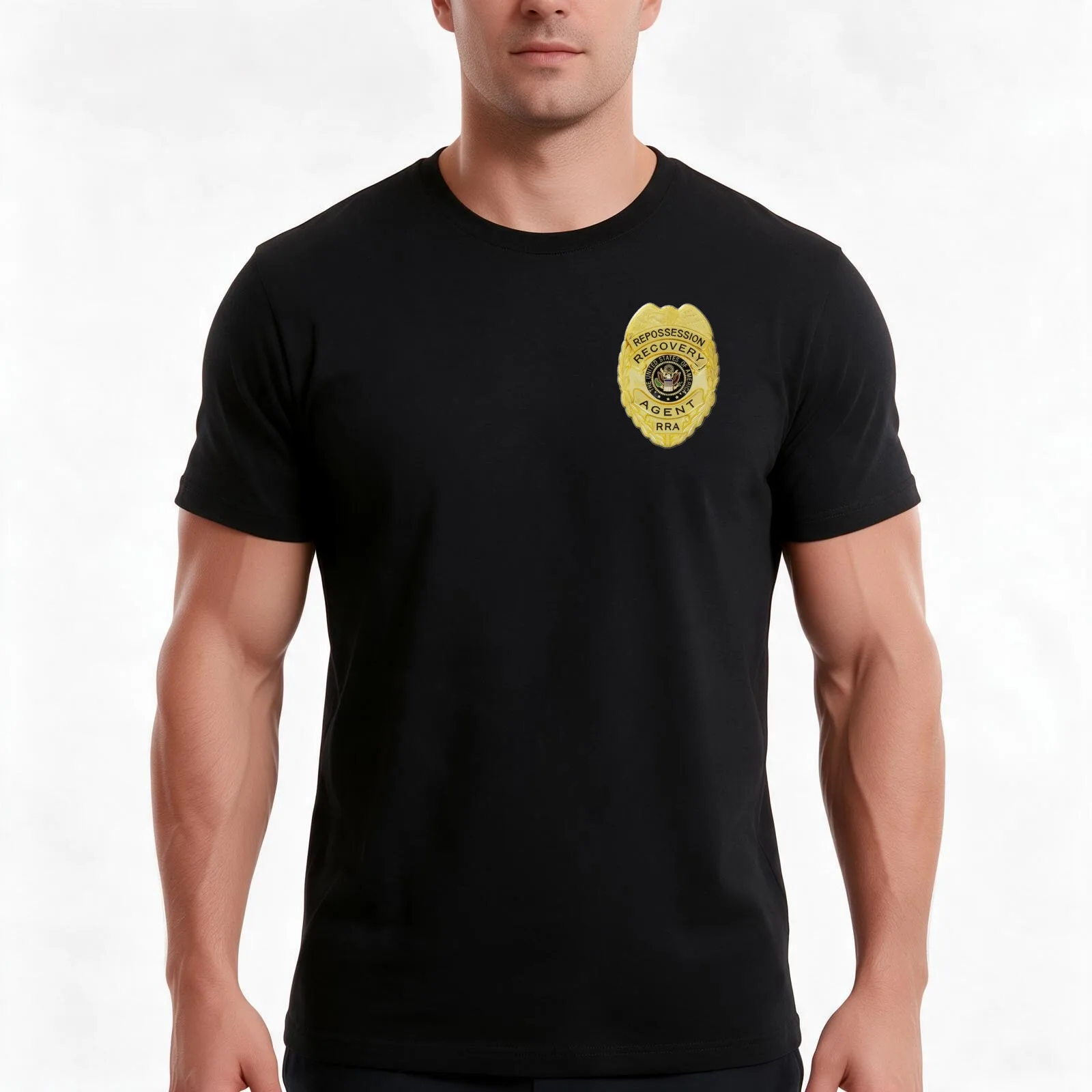 Repo Agent T-Shirt, Summer Casual Cotton Tee, Oversized Streetwear Tops, Vintage Graphic Print, Loose Fit Short Sleeve