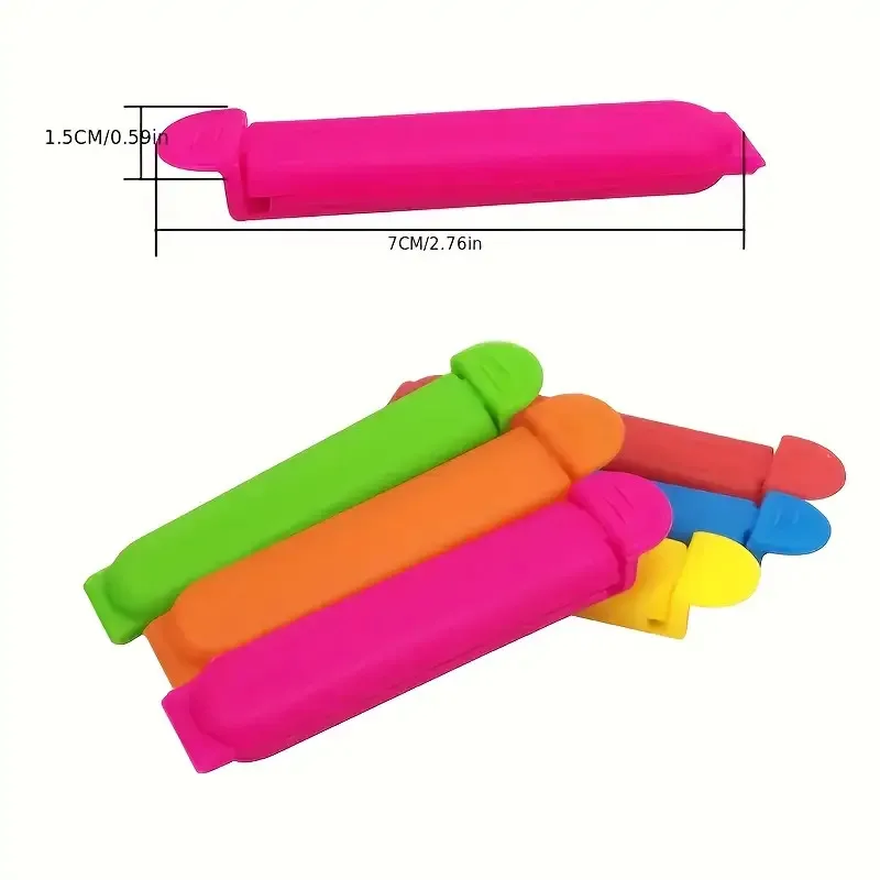 30pcs Multicolor Food Sealing Clips: Keep Snacks Fresh and Dry - 7cm Clips, Perfect for Kitchen Storage.