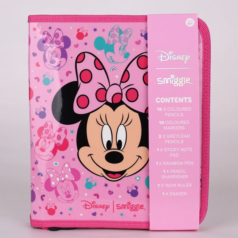 Genuine Australia Smiggle Disney Minnie Children Student School Bag Wallet Lunch Bag Backpack Water Cup Girl Student Gift