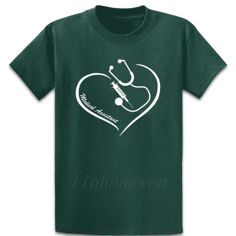Medical Assistant Heart T Shirt Letters Gift Authentic Short Sleeve Natural Spring Autumn Size S-5xl Printing Shirt