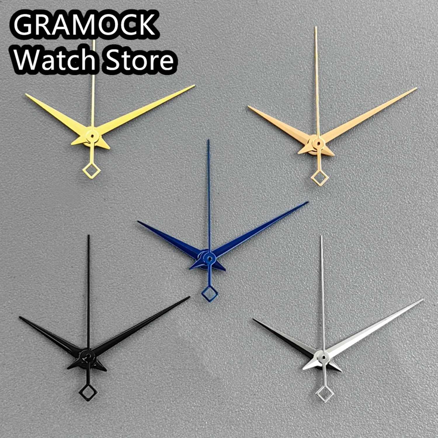 GRAMOCK Mod Watch Part Silver/Gold/Black/Gold/Blue Watch Hands Fit NH35 NH36 ETA2824 PT5000 Miyota8215 DG2813 Automatic Movement
