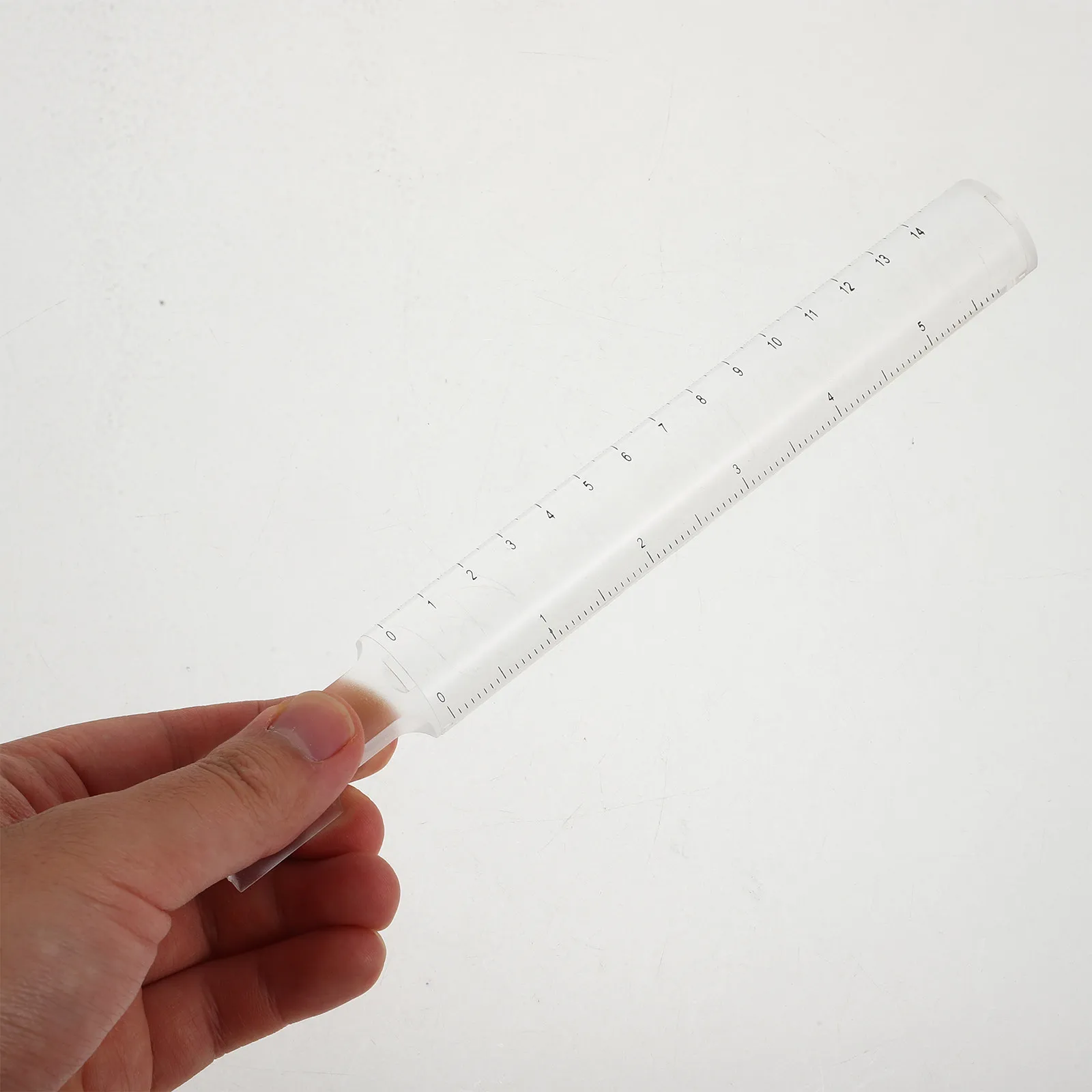 

Multifunctional Ruler 2X Magnifying Bar Plastic Geometry Tool Measuring Straight Ruler Clear Scale School Office