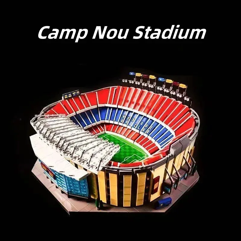 5509 قطعة البناء الإبداعية نموذج الديكور برشلونة كامب نو ملعب كرة القدم الصبي تجميع بناء الالعاب العملاقة هدية 10284