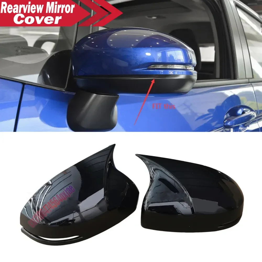 For Honda Fit Jazz Shuttle City 2014-2018 ABS Rearview Side Mirror Cover Wing Cap Exterior Door Housing Trim Adhesive Sticker