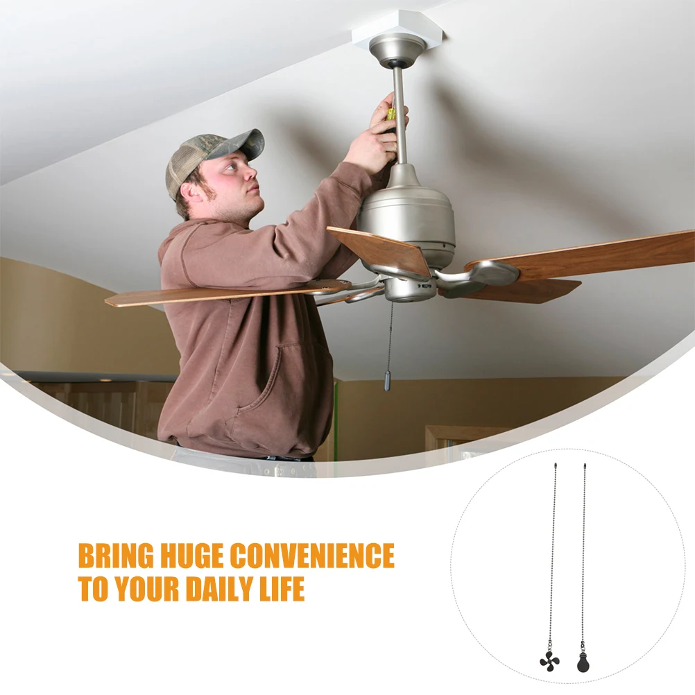 

1 Set Ceiling Fan Pull Extender Decorative Light Chain Replacement Wall Lamp Accessories Beaded Pull Cord Durable Lighting Chain
