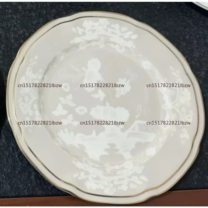 Black ink retro decorative tableware ceramic ceramic luxury tableware set full color custom Italian style bone china wholesale