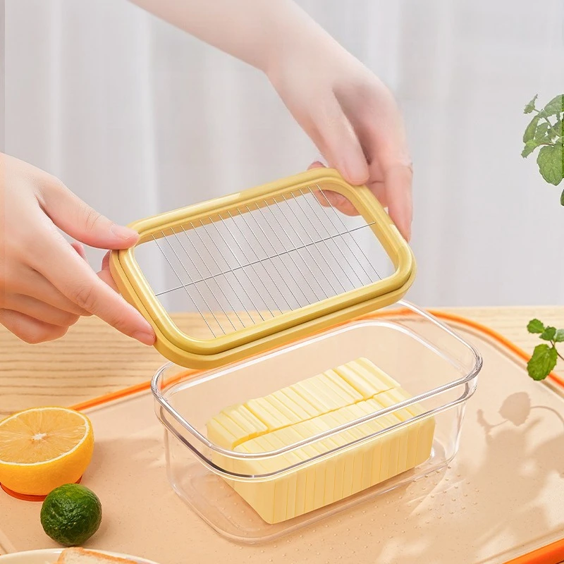 

Sealed Butter Cutting Box Cheese Organizer Cheese with Lid Crisper Storage Box Butter Boxes