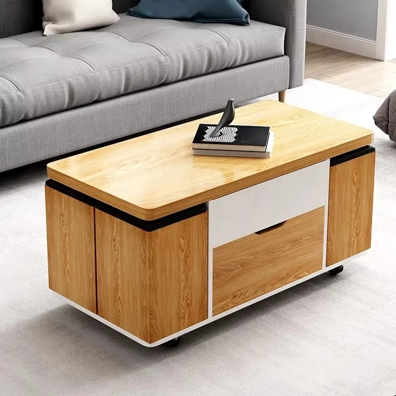 Living room Small and medium-sized apartment Lifting folding multi-functional combination coffee table