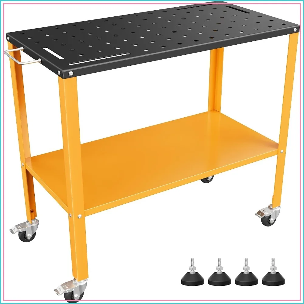 Portable Welding Table 36x18 Inch, 1200LBS Capacity for Garage & Workshop