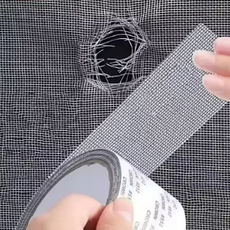 Window Screen Repair Tape, Self‑Adhesive Mesh Patch, Waterproof Easy‑to‑Apply Anti‑Mosquito Mesh for Windows Mosquito Net