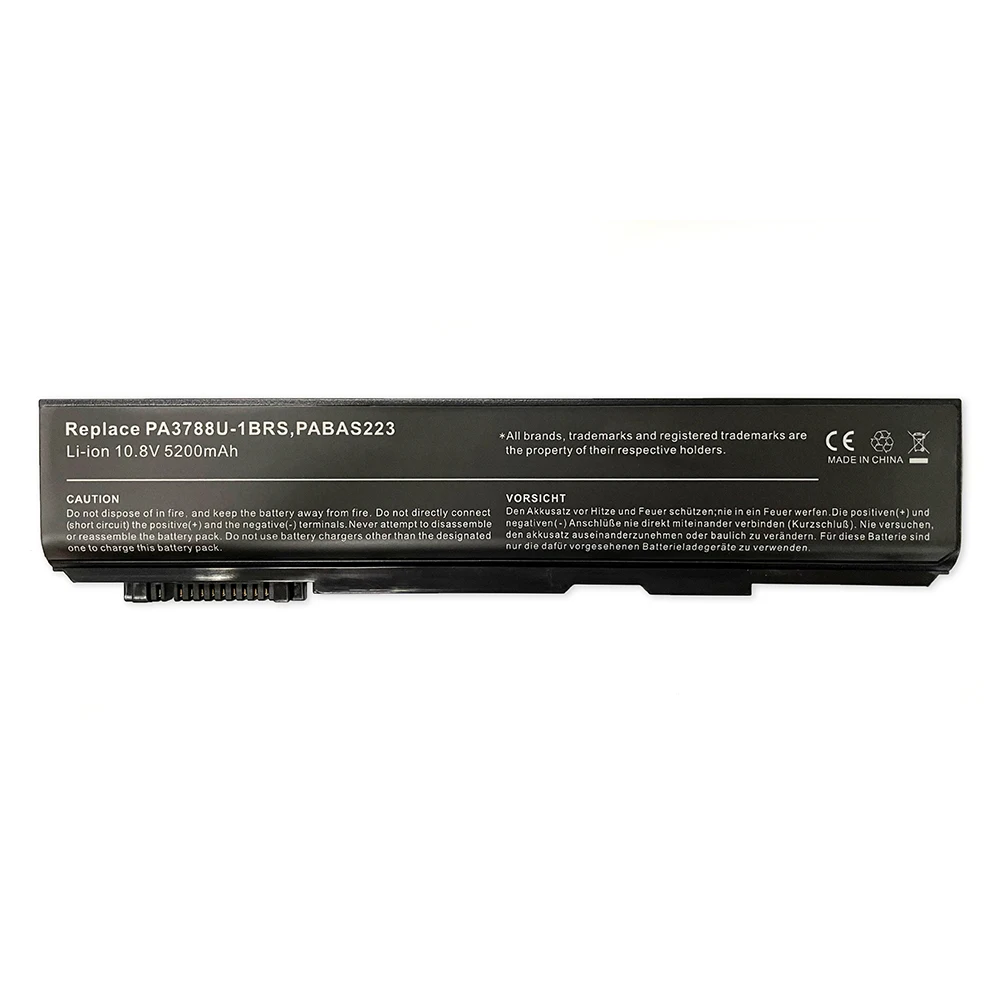 PA3788U-1BRS  PABAS223 PA3786U-1BRS 10.8V 5200mAh Laptop Battery For Toshiba Satellite Pro S500 S750 Tecra A11 M11 B45 Series