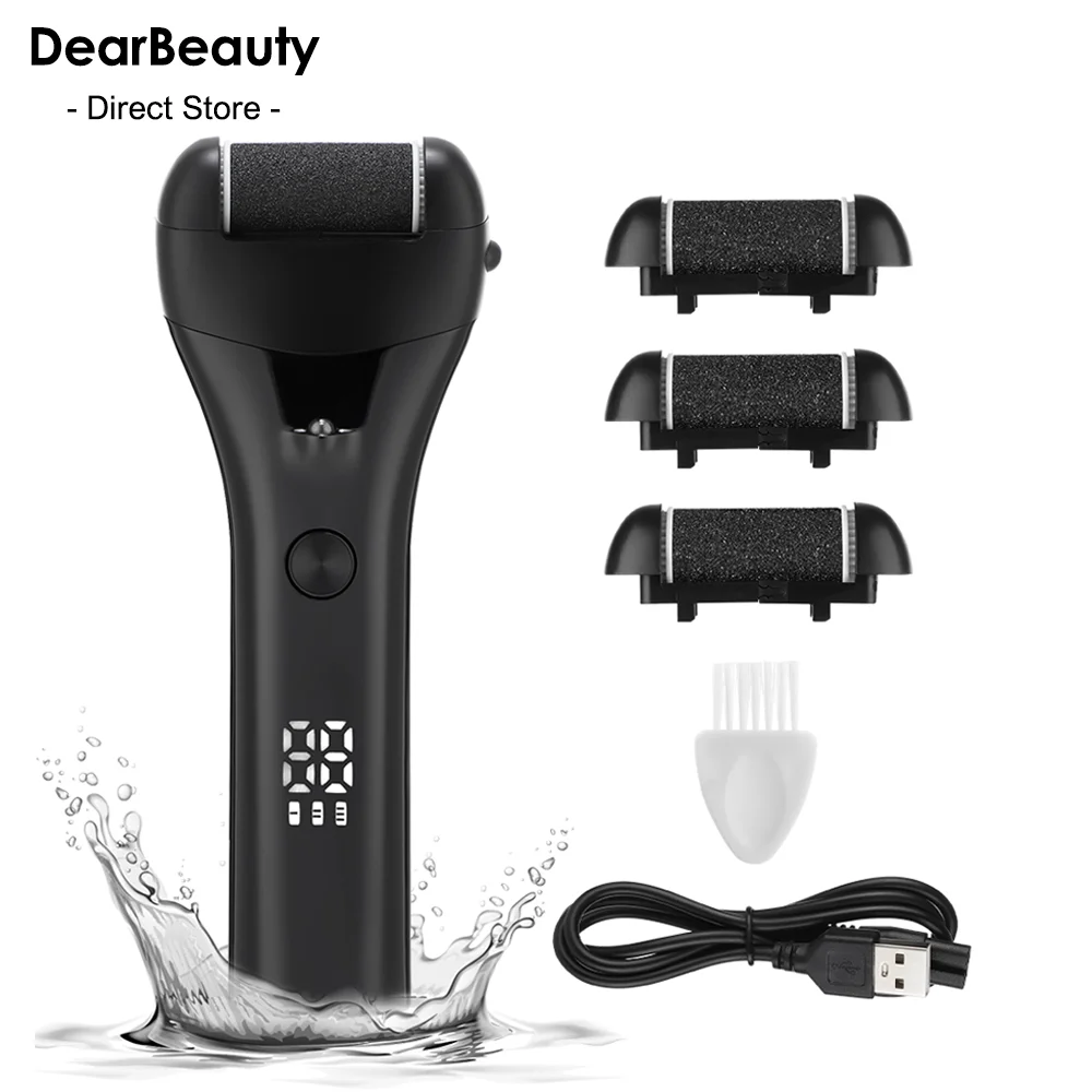 Electric Foot Grinder with Digital Display Rechargeable Callus Remover IPX4 Portable Foot File Heel Dead Skin Callu Removal Tool