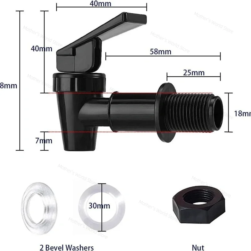 New 2 Pcs Replacement Faucet Water Bottle Jug BPA Free Plastic Water Spigot Replacement for Household Water Bucket