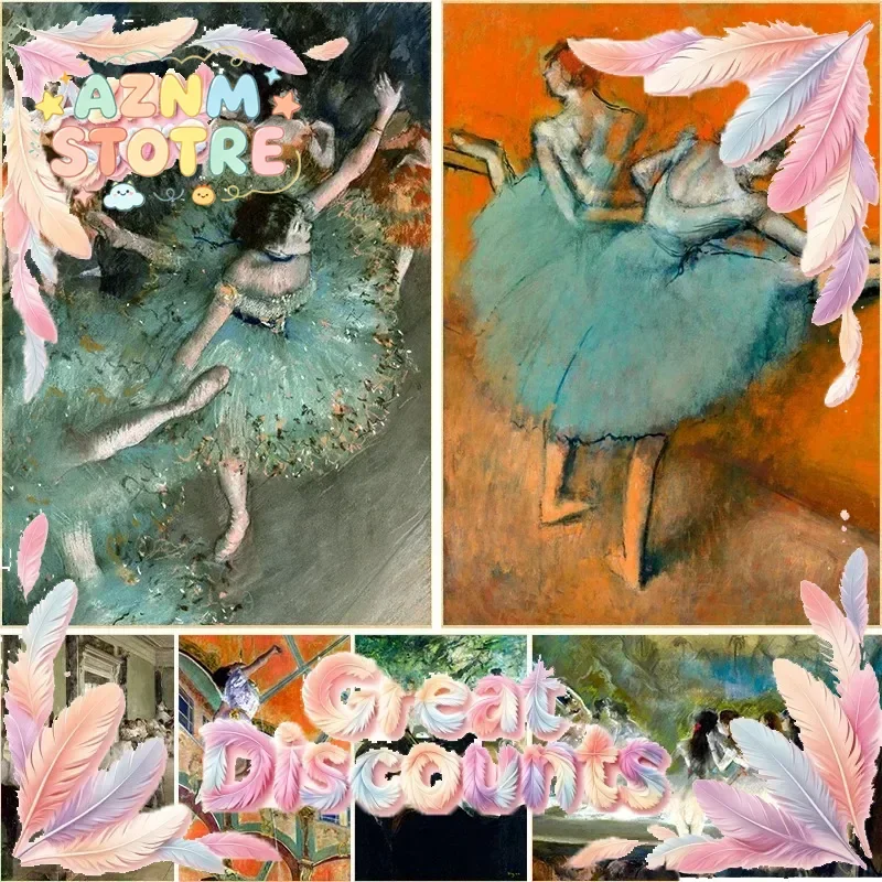 Impressionist Edgar Degas Art Swaying Dancer Ballet Poster Print Canvas Painting Wall Art for Dancer Living Room Home Decor