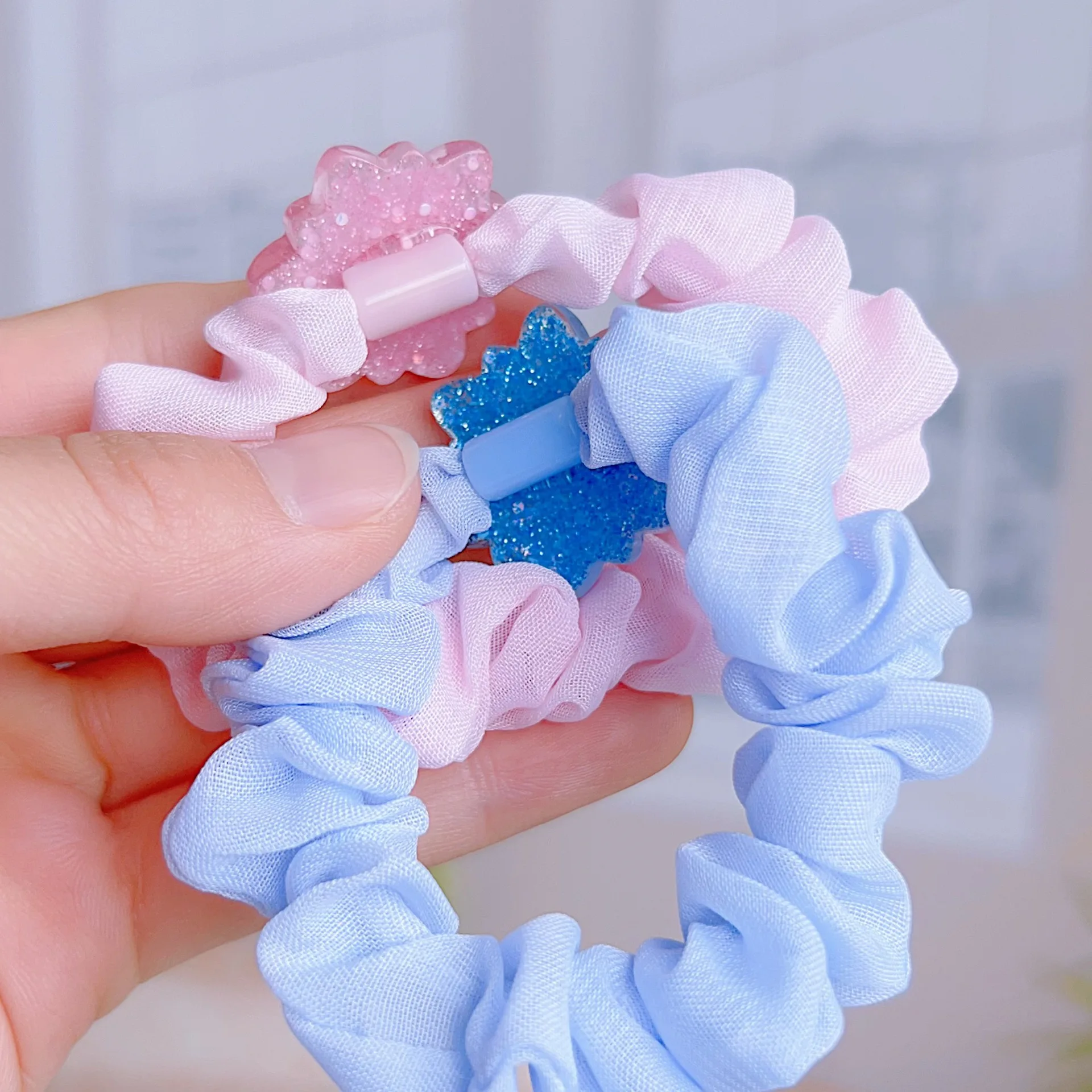 5pcs Disney Anime Frozen Elsa Hair Bands Kawaii Elsa Hairpin Cartoon Rubber Band Hair Accessoires Girl Toy Birthday Gifts view 5