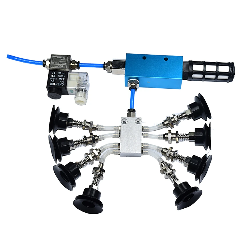 Vacuum Suction Cup Industrial Manipulator Fittings Vacuum Generator Air Exhaust Solenoid Valve Tracheal Muffler Fittings