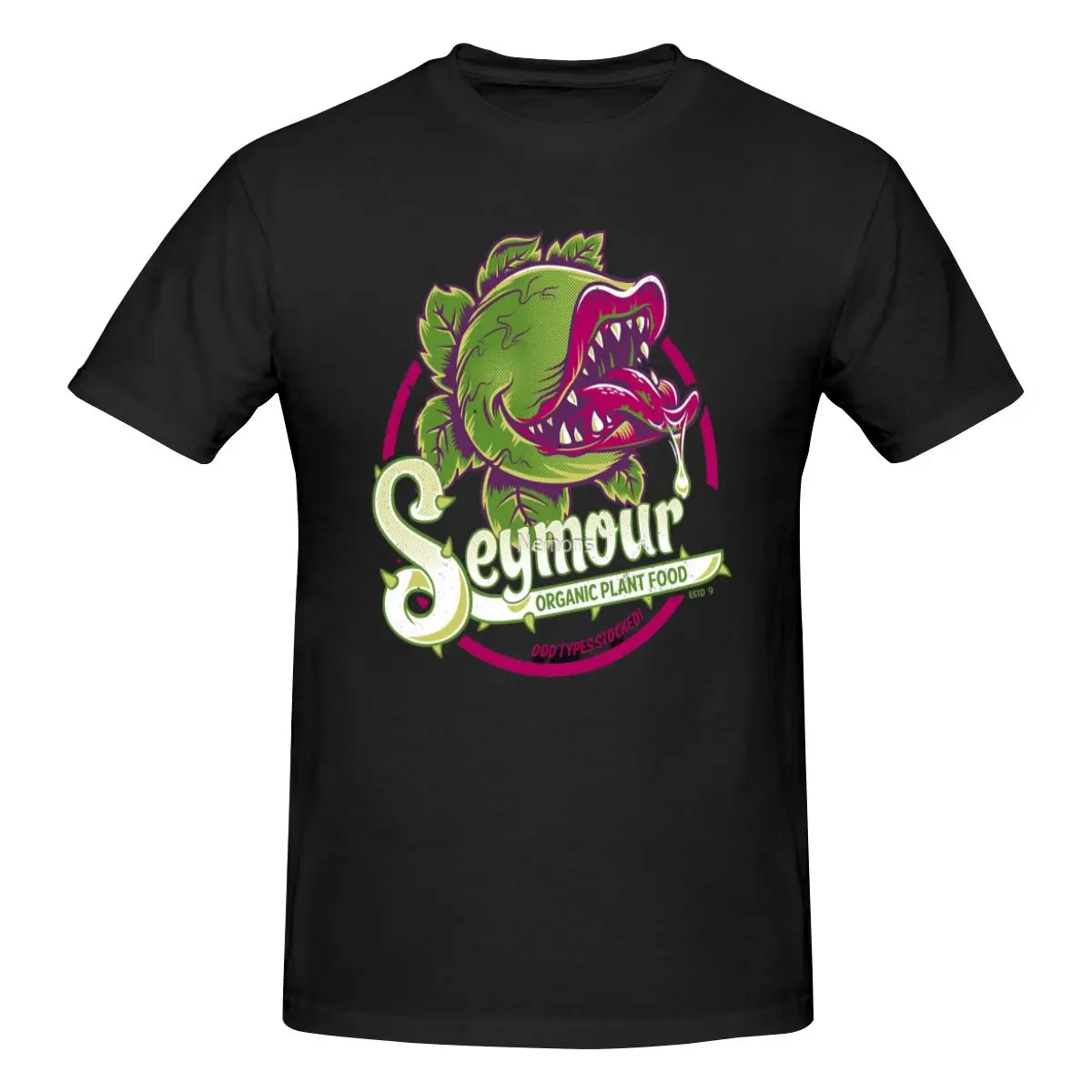 

Мужская футболка с коротким рукавом Seymour's Organic Plant Food-Музыкальный театр, 100% хлопок, свободная футболка