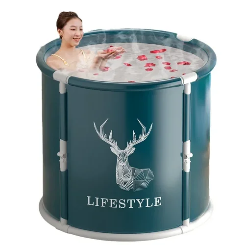 성인용 접이식 욕조 양동이, 휴대용 간단한 얼음 욕조, 하프 바디 욕실 욕조 용품, 노인 발 스파 