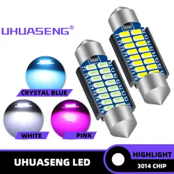 UHUASENG 2PCS Led C5W C10W Bulb 31 mm Festoon Interior Light 28mm 31mm 36mm 39mm 41mm Trunk Dome License Plate Car Signal Lamp