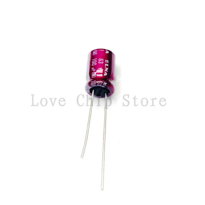 5Pcs/10Pcs/20Pcs/50Pcs New Original 100UF 63V Japan ELNA Audio Capacitor 63V100UF 8*11.5mm RA3 Purple Robe