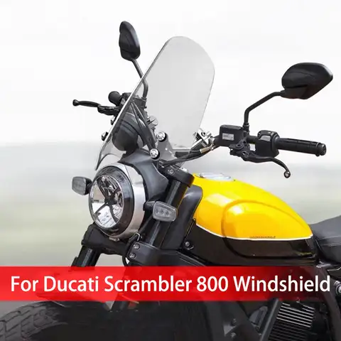 For Ducati Scrambler 800 Motorcycle Windshield Modified Fixing Bracket Heightened and Widened Deflector Windshield Accessories
