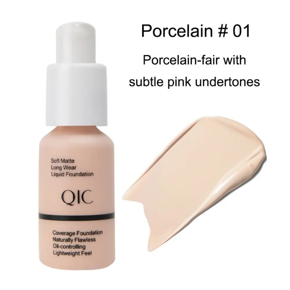 Invisible Pores Liquid Foundation Sweatproof Non-Fluffing Waterproof Foundation 8h Lasting Face Base Cream Makeup Application