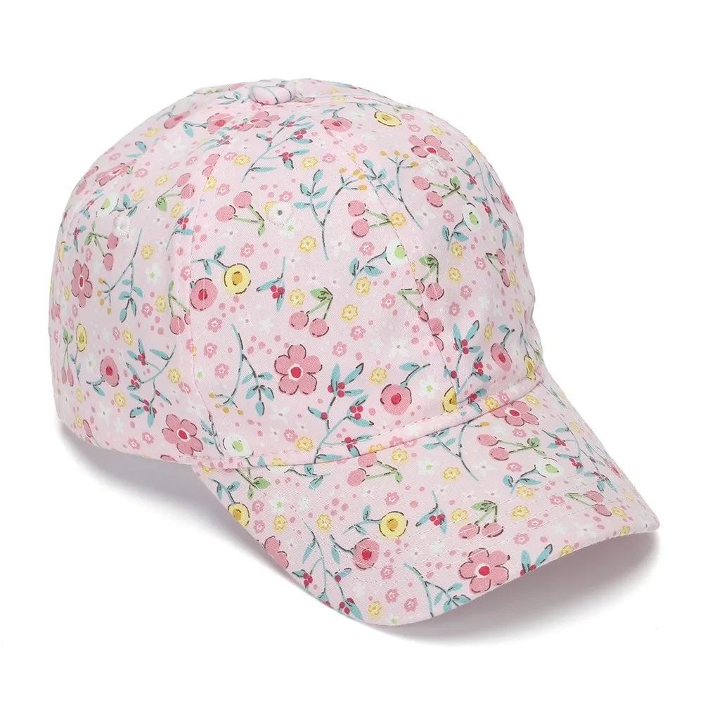 

Cartoon Flowers Adjustable Baseball Caps Polyester Breathable Children Outdoor Caps Sun-shading Sunscreen Kids Sports Hats