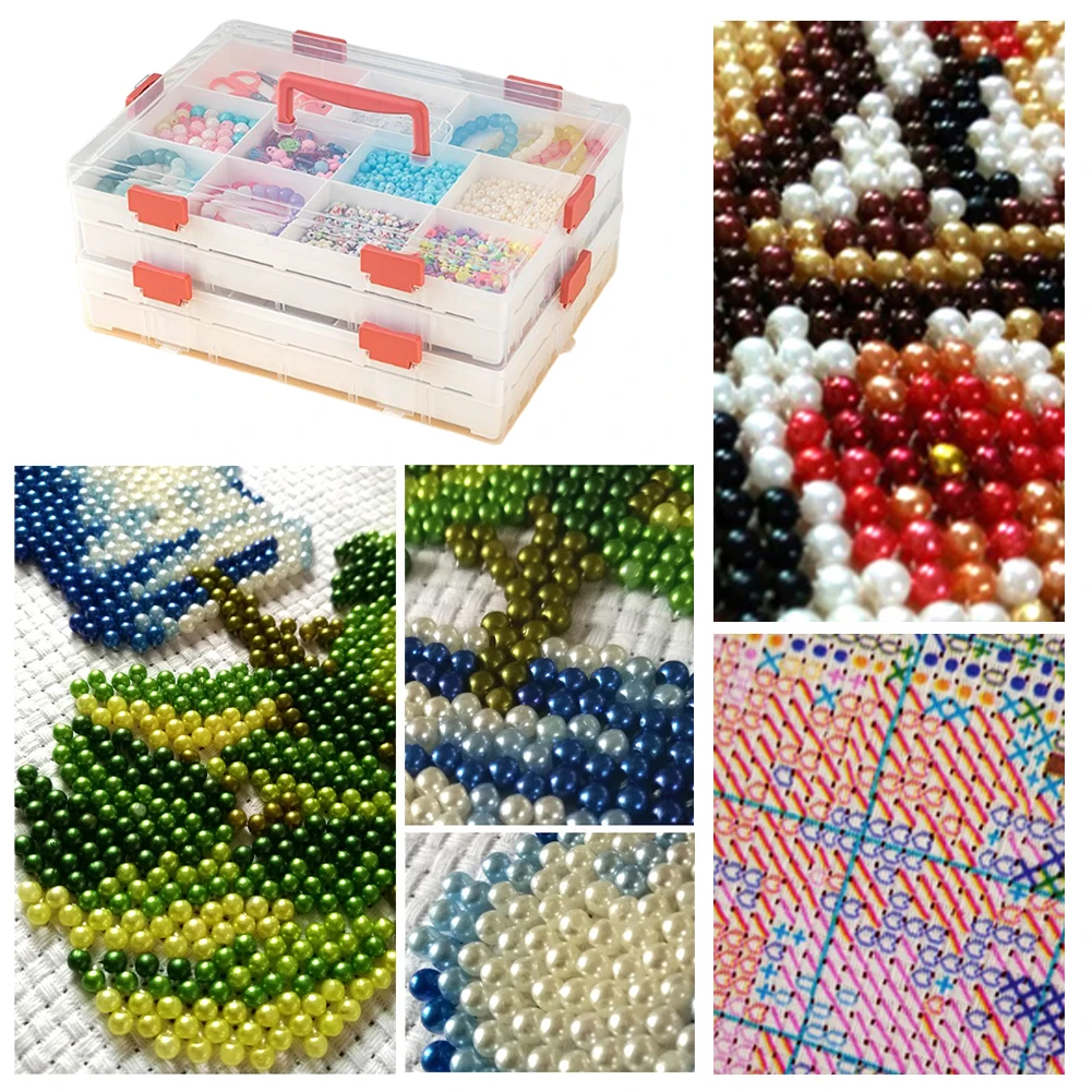 

2/4 Layer Plastic Jewelry Bead Storage Container DIY Art Craft Accessory Organizer Case for Accessories Cosmetic Jewelry Beads