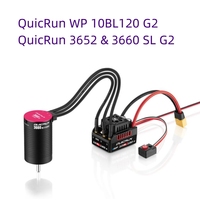 Hobbywing QuicRun WP-10BL120 G2 120A Speed Controller 4S ESC Waterproof 3652SL 3660SL Motor,Single item non Combination