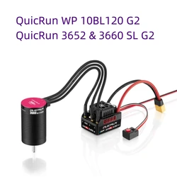 Hobbywing QuicRun WP-10BL120 G2 120A Speed Controller 4S ESC Waterproof 3652SL 3660SL Motor