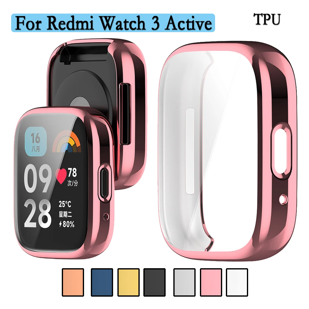 Для Redmi Watch 3, активный чехол из ТПУ, чехол для часов с защитной пленкой для экрана, защитный чехол для часов, замена для Redmi 3 Lite