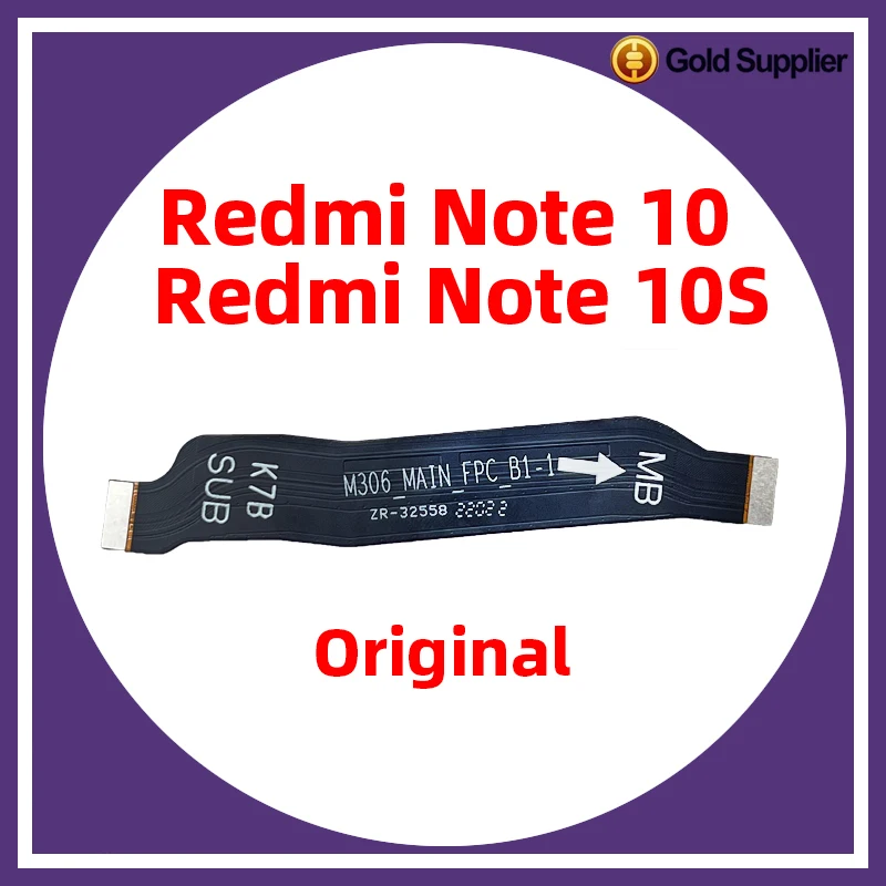 ของแท้สำหรับ Xiaomi redmi Note 10 10S Note 10S เมนบอร์ดเมนบอร์ดเมนบอร์ดบอร์ดอะไหล่สายเฟล็กซ์