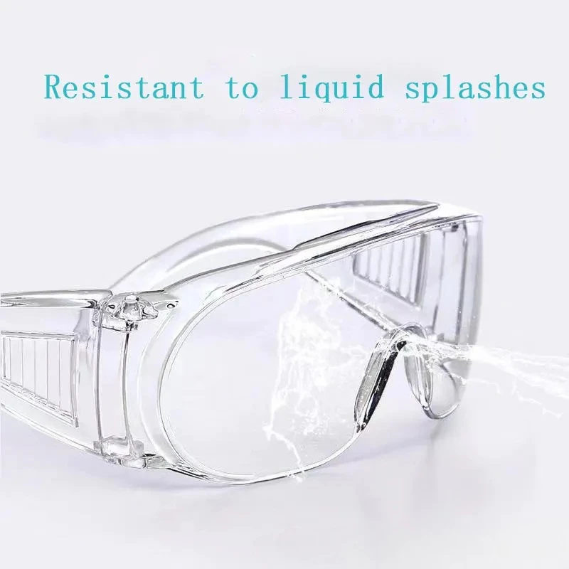 5pcs Safety Glasses Anti-Fog Protective Goggles with Vented Side Chemical Splash Eye Protection Science Lab Shields and Glasses