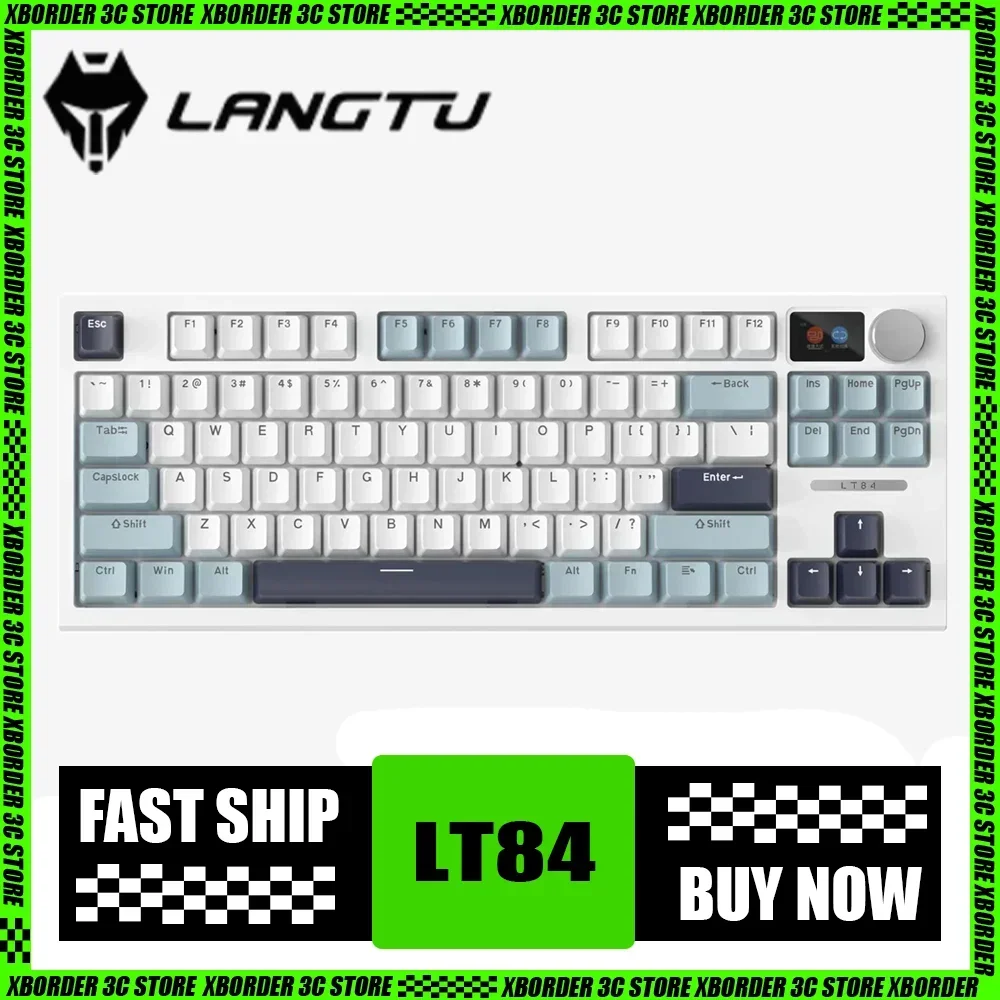 

Langtu Lt84 Mechanical Keyboard Wireless Wired 84 Keys Full Non-impact Hot Swap E-sports Keyboards RGB Backlit Gamer Man Gifts