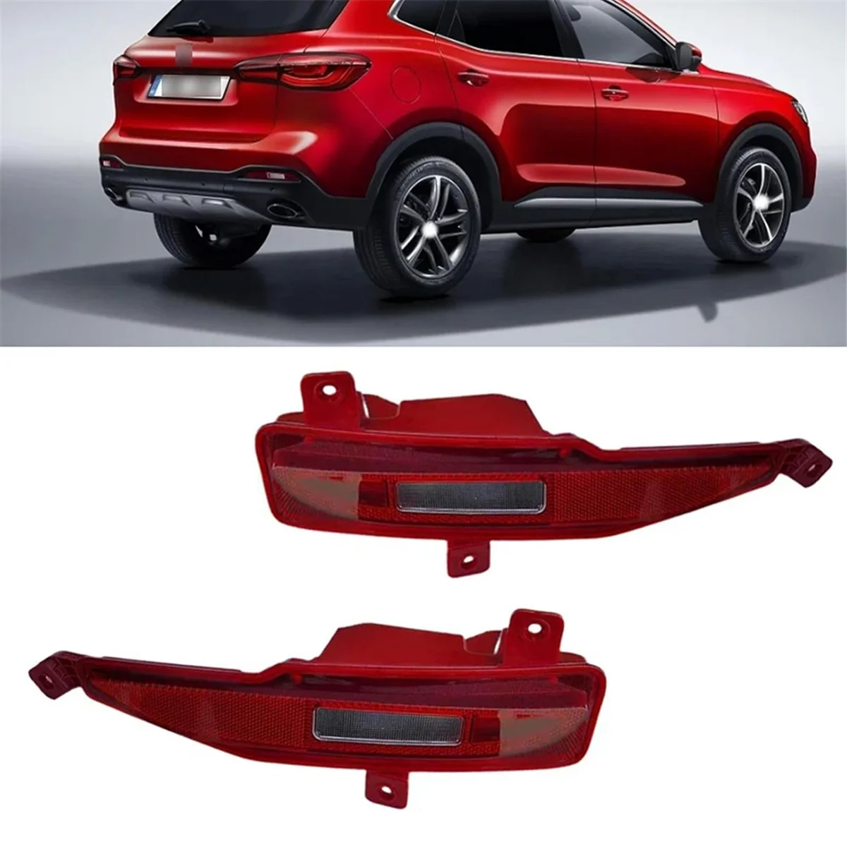 

A02Q-For SAIC MG HS EHS Car Rear Bumper Reflector Light Rear Brake Light Fog Lamp Cover No Bulb 10420741 10420742