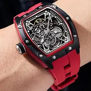 Luxury Lovers Mechanical Watches Montre Homme Original Brand Hollow out Skeleton Automatic Wristwatch Elegant Apple Timepiece