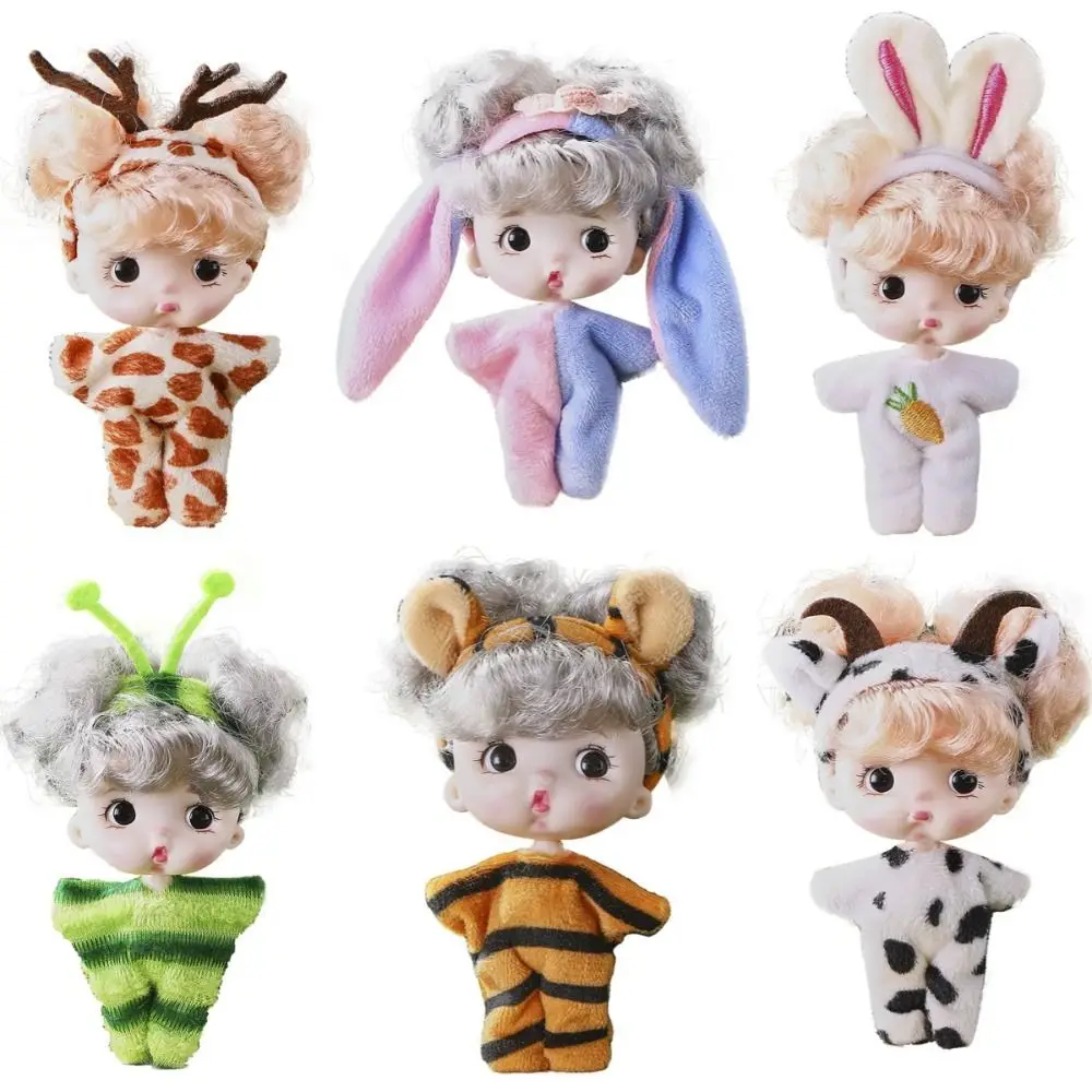 Cute Smile Baby Series Rebirth Doll Animal Pattern Clothes Cute Doll Princess Children's Toy 8 Inch Toy Figurine Birthday Gift