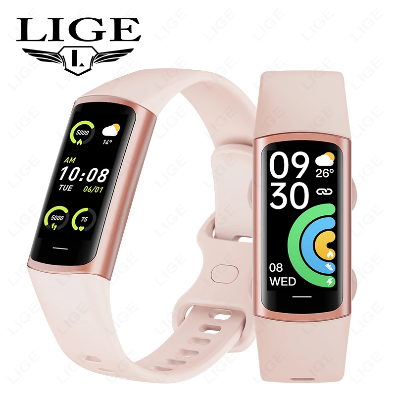 

LIGE 2026 Sports Bracelet Ladies Fitness Tracker Health Sleep Monitor Body Temperature Lightweight Waterproof Men's Smart Watch
