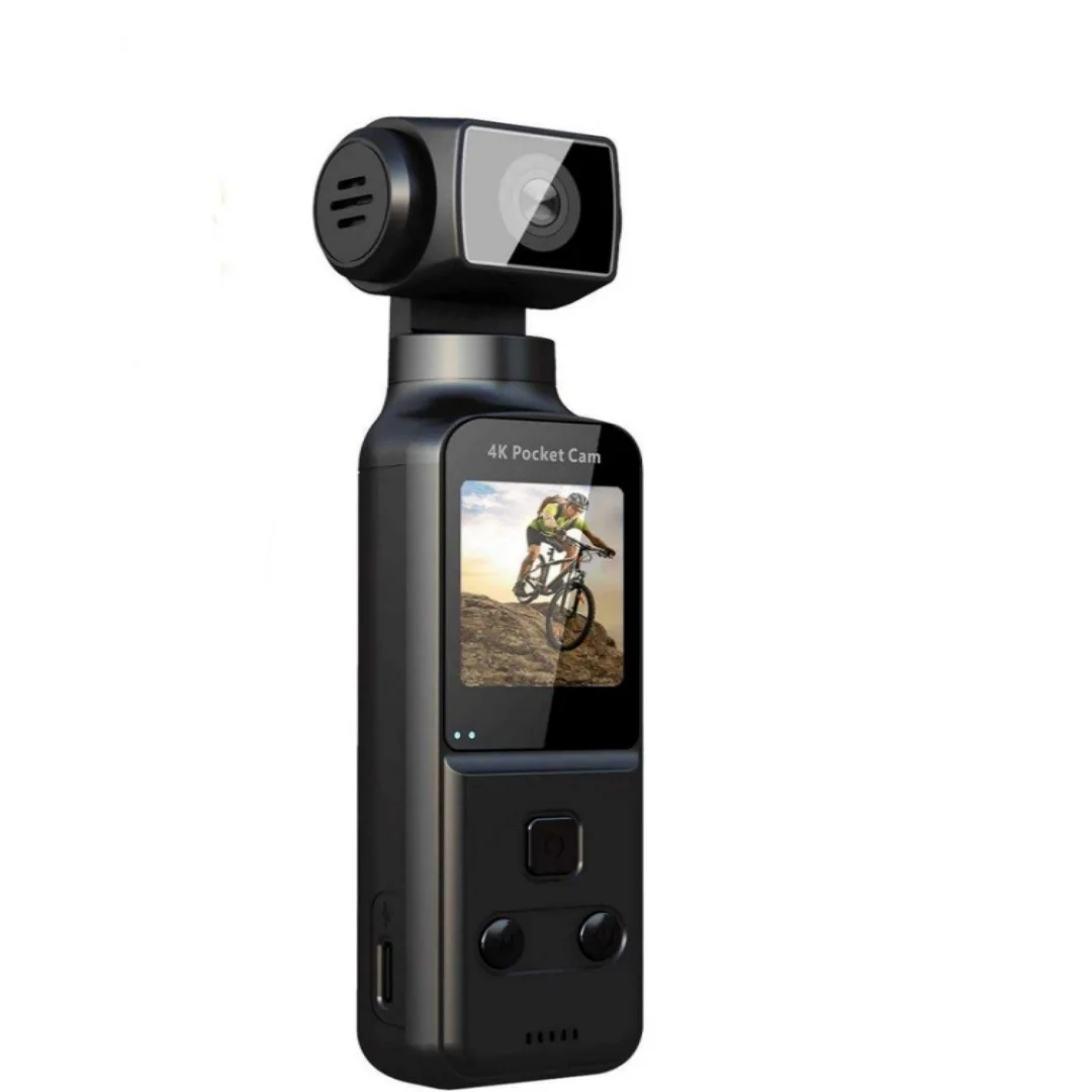 

K1 4K Body Camera with External Microphone, Mini Video & Audio Pocket Cam 270° Rotation Camera for Outdoor Sport, Bike, Travel