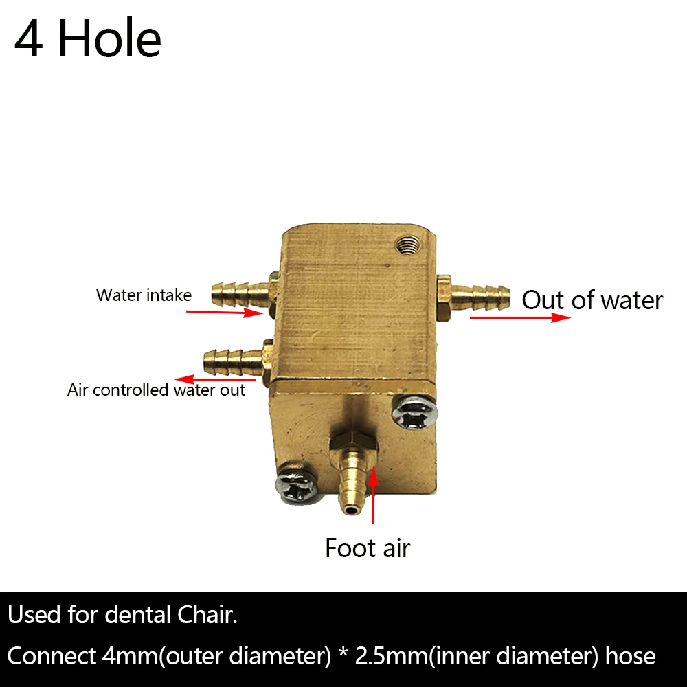 Dental Chair Water Air Valve Pressure Regulator Square Dentist Chair Water Air Valve Path Connection Unit Parts