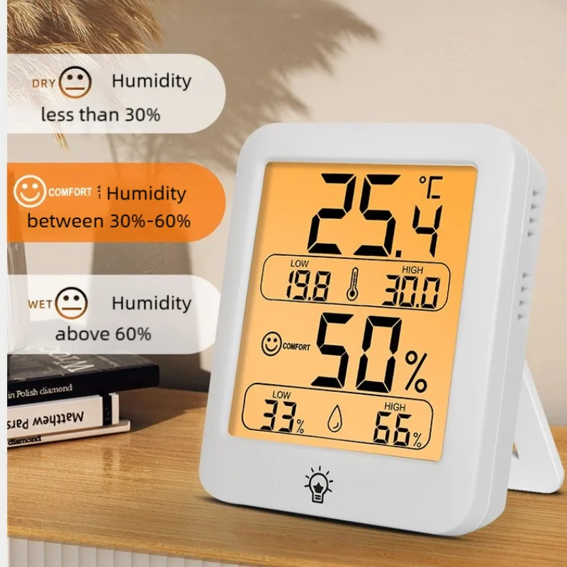 Indoor Temperature and Humidity Meter Wireless Digital Thermometer -50℃~70℃ Range Comfort Display Data Record Thermo-Hygrometer