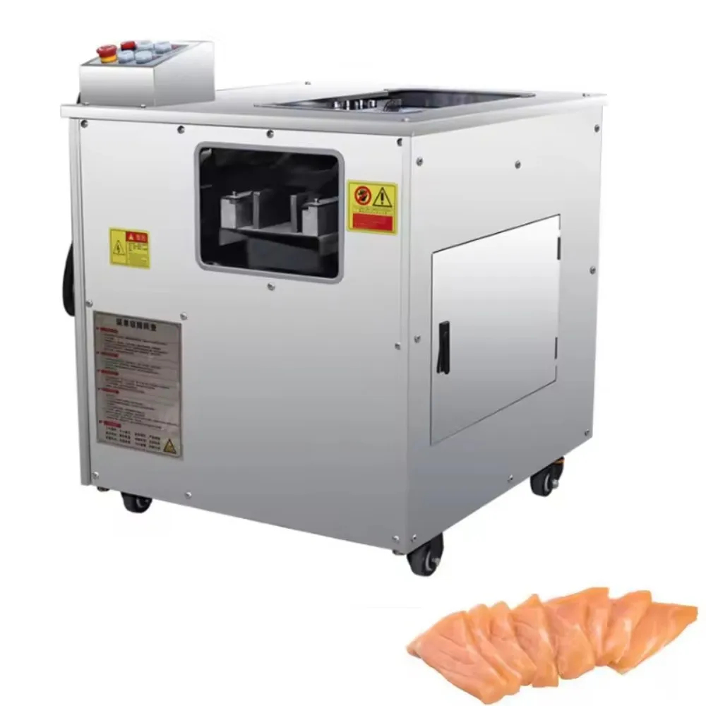 

Automatic Fish Fillet Cutter - Salmon Fillet Tilapia Fillet Slicer, Commercial Seafood Meat Shredder Machine for Fish Processing