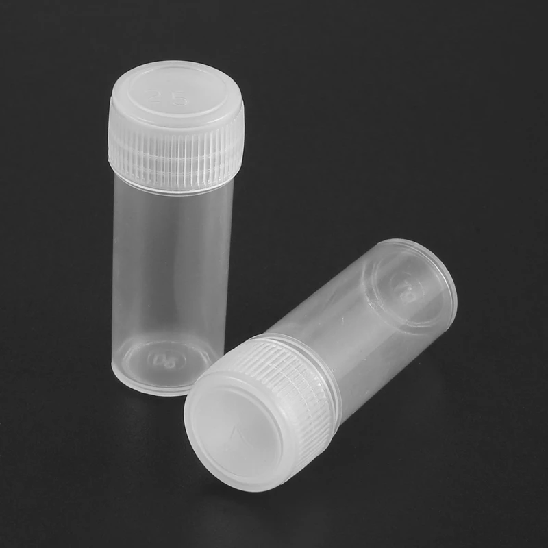 400 Pcs 5Ml Plastic Sample Bottles Potable Mini Clear Storage Case Vial Storage Container