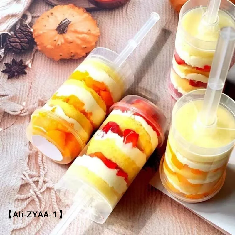 【A】10pcs Pushable Cake Holders Diy Push Cake Mold Cylinder Shaped Cake Pusher Push Pops Plastic Containers With Lids For Kitchen