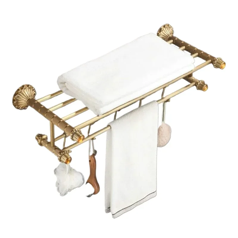 All-copper antique bath towel rack bathroom rack retro towel rack bathroom hardware pendant set