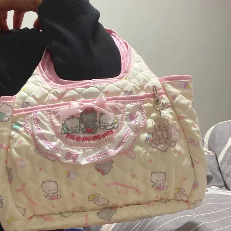 Simpatiche borse da viaggio Sanrio Borse firmate Kawaii Borsa da donna Tote Borsa a tracolla femminile Borsa da cartone animato Y2k Borsa per cosmetici Lady