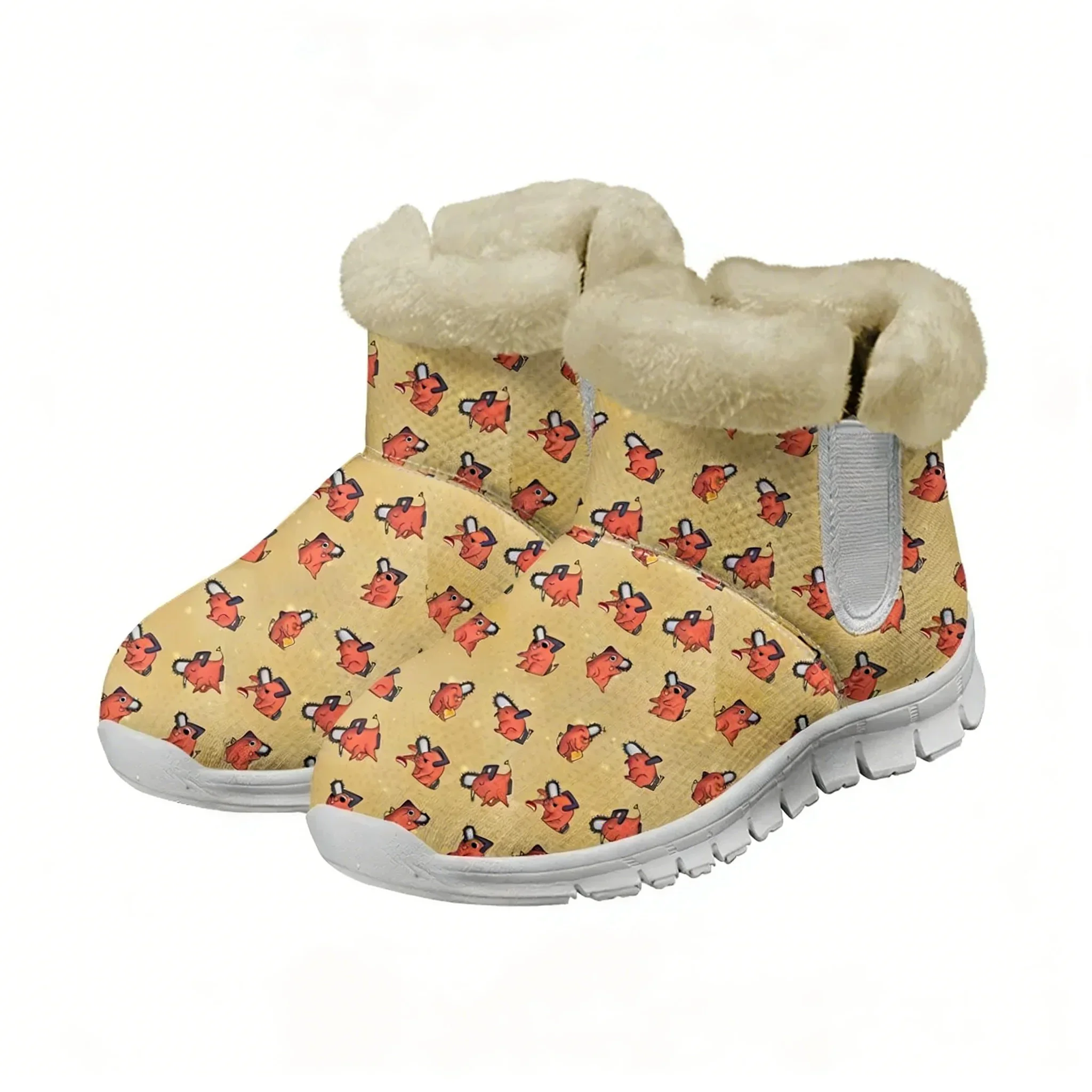 

C-Chainsaw Man Snow Boots Mens Womens Teenager Shoes Keep Warm High Quality Casual Lightweight Couple Sports Custom Sneakers