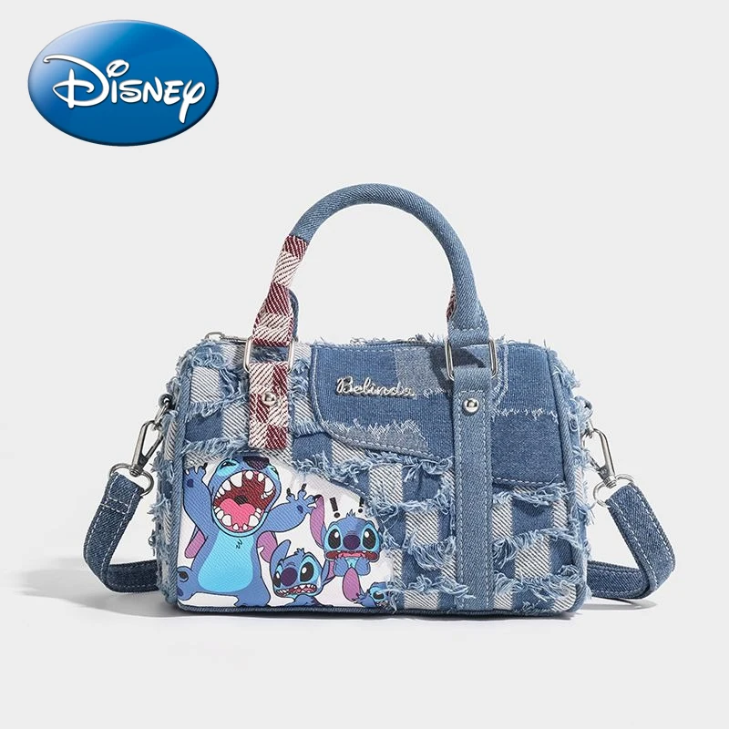 

Disney Cartoon Lilo & Stitch Shoulder Bag Women Knitted Handbag High Quality Crossbody Bag Fashion for Girlfriend Birthday Gift